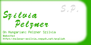 szilvia pelzner business card